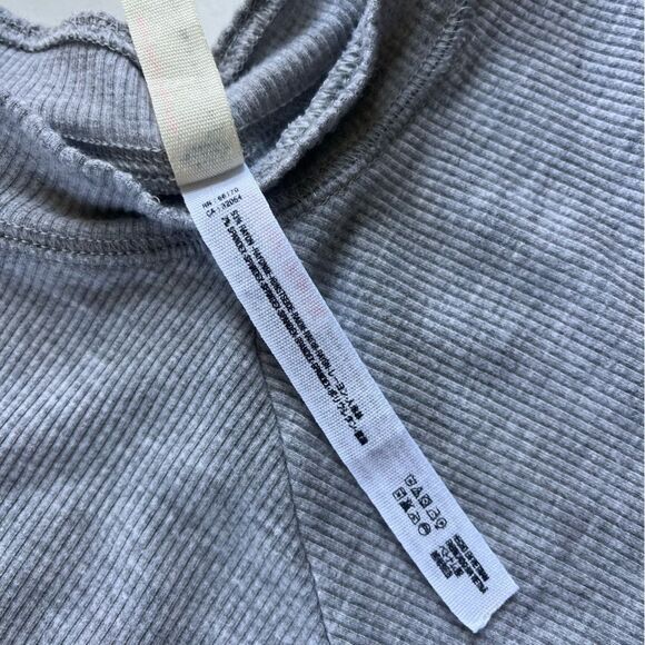 FREE PEOPLE MOVEMENT *GREY* Laura Long Sleeve Rib Top by at Free People Small - Picture 7 of 12